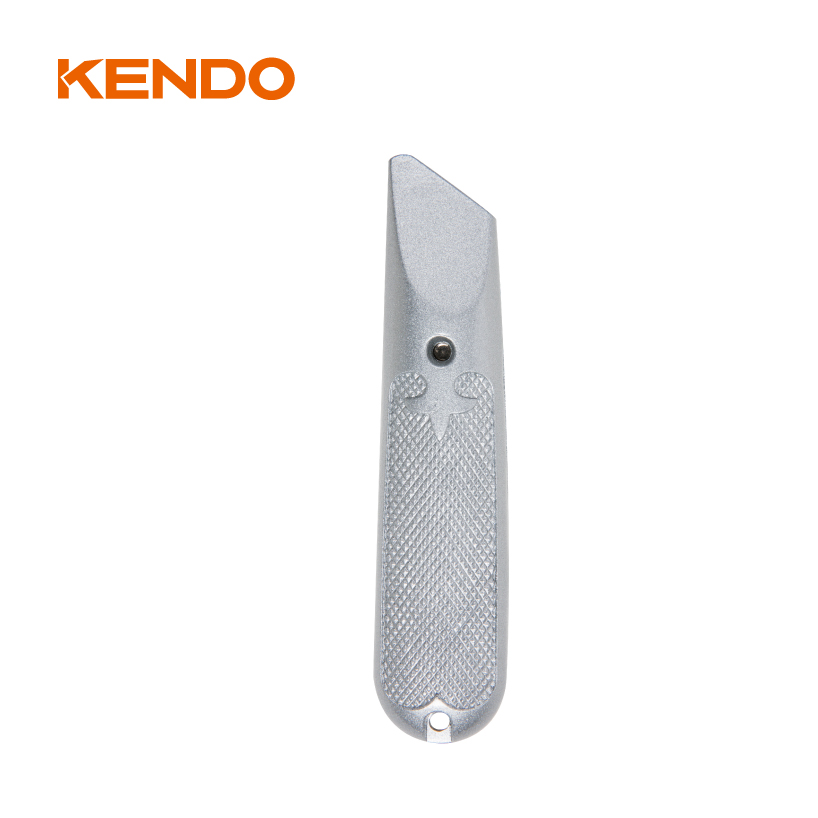 Couteau utilitaire de sécurité robuste en alliage de zinc avec lame fixe pour une coupe professionnelle