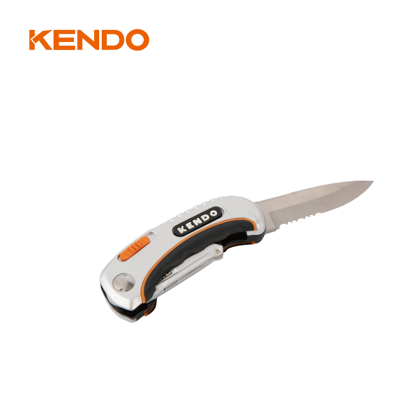 Couteau utilitaire pliant à double lame haut de gamme en alliage de zinc avec lame rétractable pour multifonction